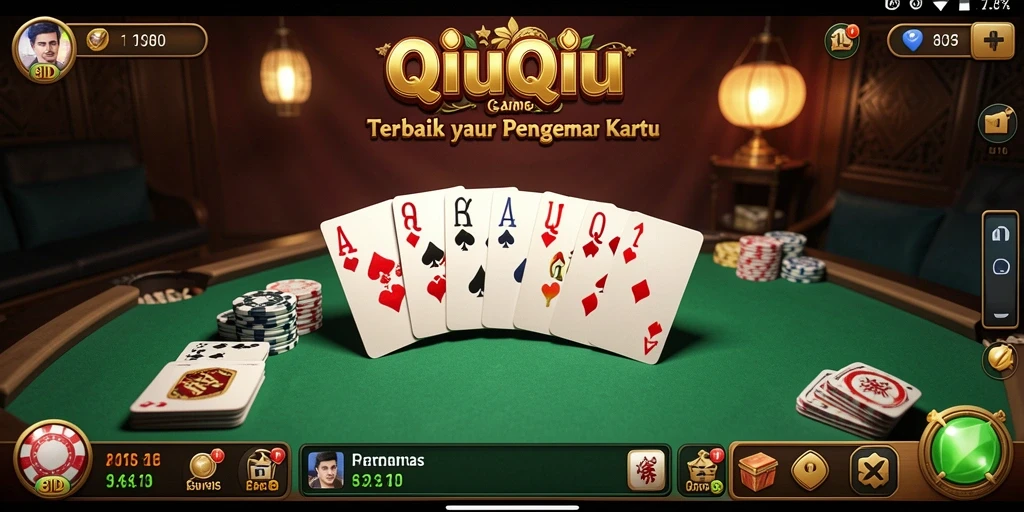 Tampilan gameplay QiuQiu yang seru dan menarik.