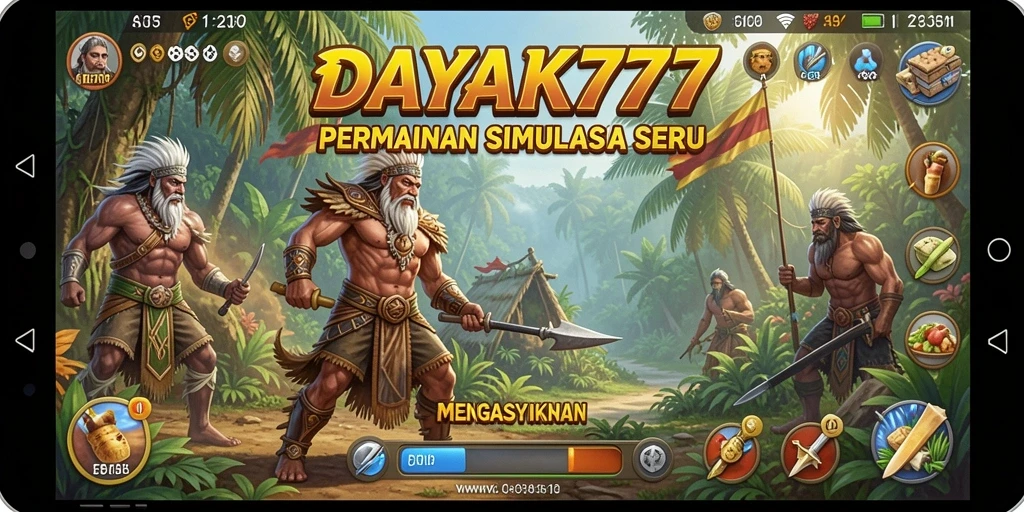 Tampilan gameplay <strong>DAYAK777</strong> yang menarik dan penuh warna.