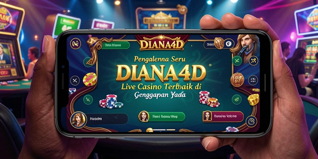 Gameplay Live Casino DIANA4D dengan dealer langsung yang profesional.