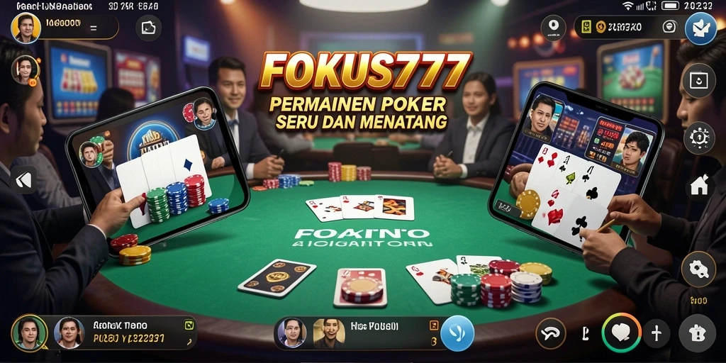 Screenshot FOKUS777 menampilkan gameplay poker yang menarik.