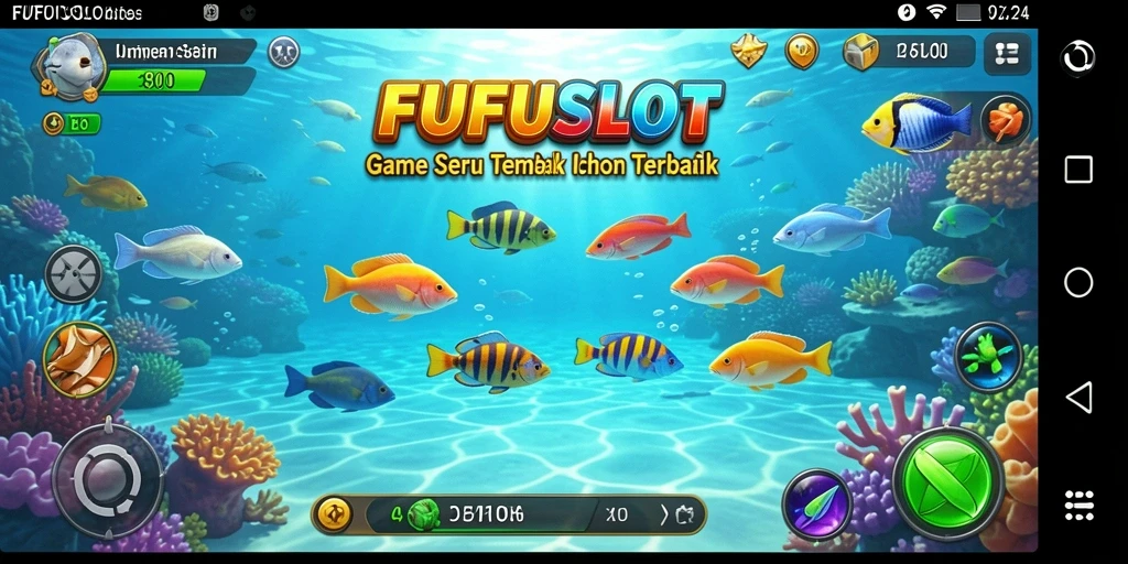 Gameplay FUFUSLOT yang menyenangkan dalam menembak ikan.