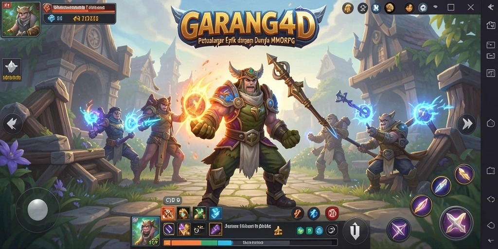 Tampilan gameplay epik GARANG4D dengan persaingan seru di dunia MMORPG.