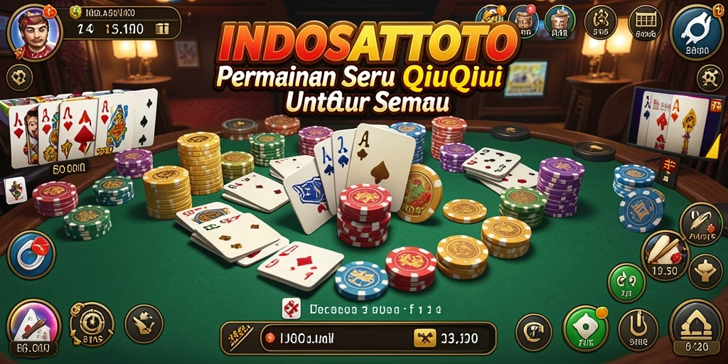 Screenshot gameplay INDOSATTOTO yang menunjukkan keseruan QiuQiu.