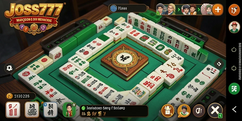 Tampilan gameplay seru dari JOSS777, menunjukkan aksi permainan Mahjong.