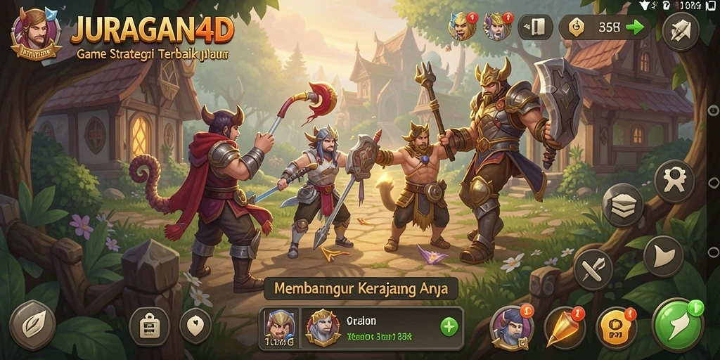 Gameplay menarik dengan berbagai strategi membangun kerajaan.