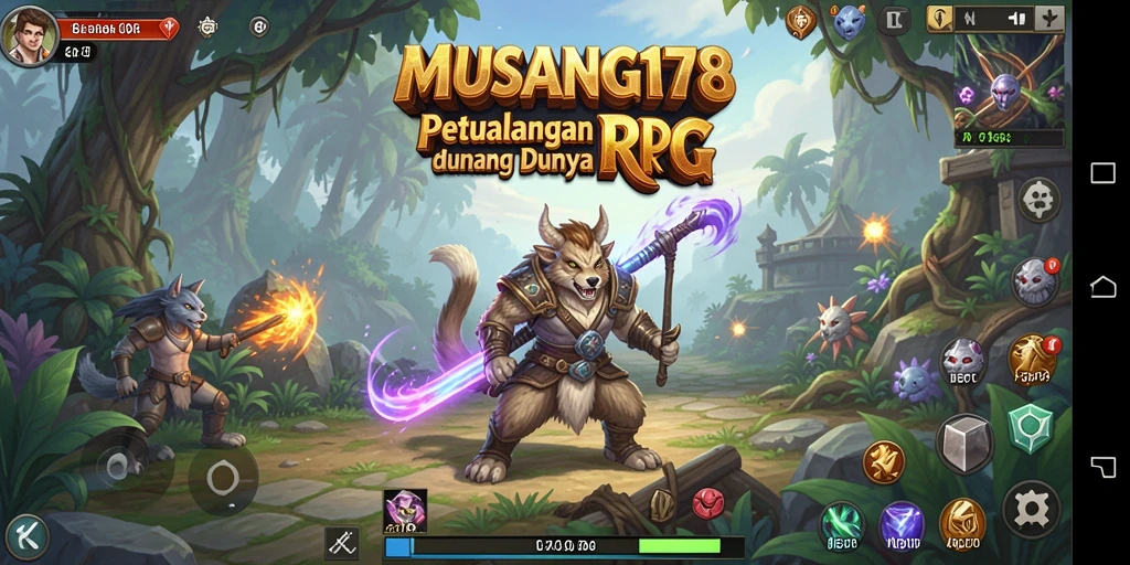 Tampilan gameplay menarik dengan petualangan epik dalam RPG.