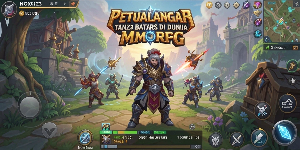 Tampilan gameplay NOX123 yang menakjubkan di dunia MMORPG.