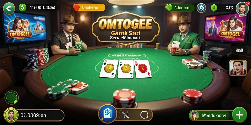 Tampilan seru gameplay Poker di OMTOGEL.