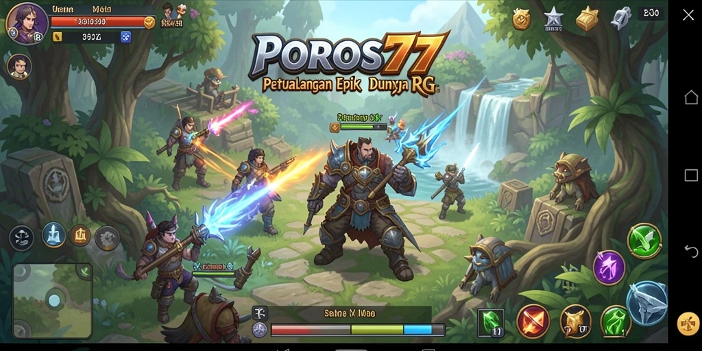 Screenshot gameplay POROS77 yang menunjukkan aksi pertarungan mendebarkan.