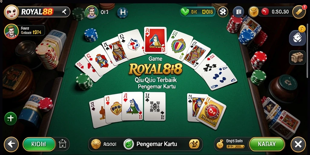 Tangkapan layar gameplay seru dalam ROYAL88 QiuQiu.