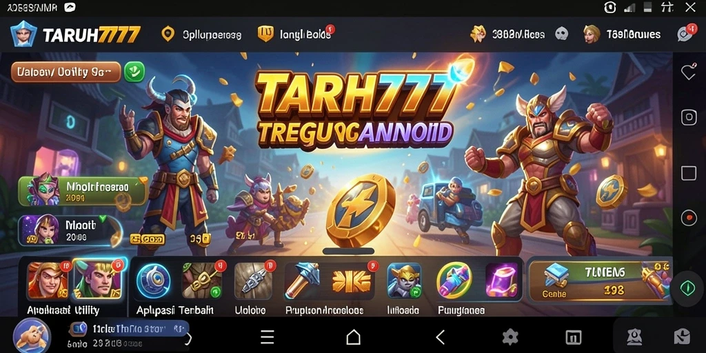 Tampilan aplikasi TARUH777 yang sederhana dan mudah dimengerti.